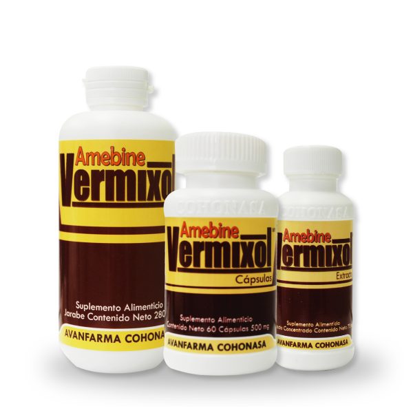 Amebine-Vermixol: Producto de gran efectividad para eliminar y expulsar parásitos intestinales.